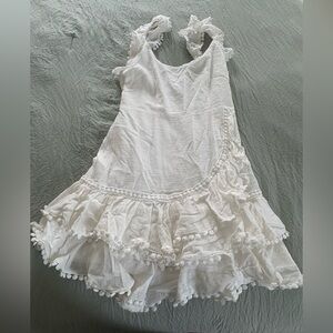 Hello Molly White Ruffled Tiered Sundress